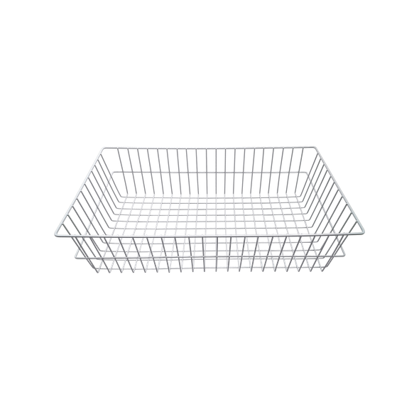 Blickman 6" Wire Basket – 24 1/2 in W x 6 in H x 14 1/4 in D – Stainless Steel Construction – for Clinical Use