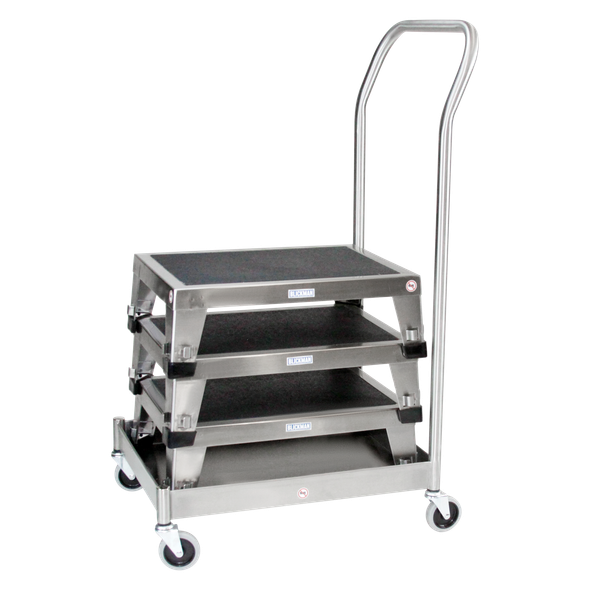 Blickman EZ Stacking Stool Dolly – Stainless Steel Construction – for Exam and Operating Rooms – Steel Build