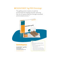 Smith & Nephew DURAFIBER Ag PRO Antimicrobial Gelling Dressing – 6 Configurations – Sold as 10/bx, 26 bx/cs
