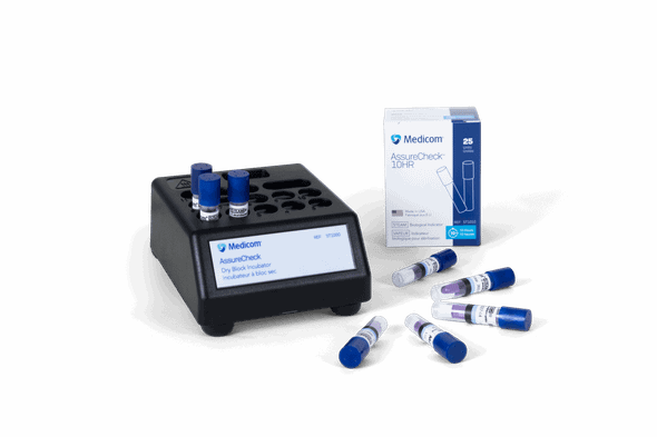 Medicom AssureCheck 10HR Biological Indicators – Single Configuration – Sold as 25/bx – Genuine Medicom Supply