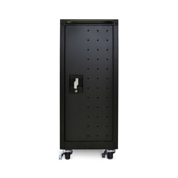 Luxor Secure Mobile 16-Device Chromebook and Tablet Charging Cart 12.125x20.25x34 in Rolling Casters