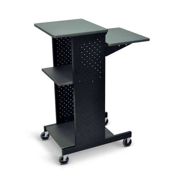 Luxor Mobile Presentation Station 18x30x40.25 in Steel Build Rolling Casters Locking Design