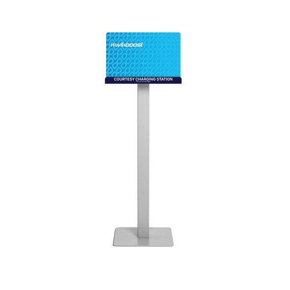 Luxor KwikBoost Deluxe Courtesy Charging Station, Freestanding with Custom Graphics for 8 devices