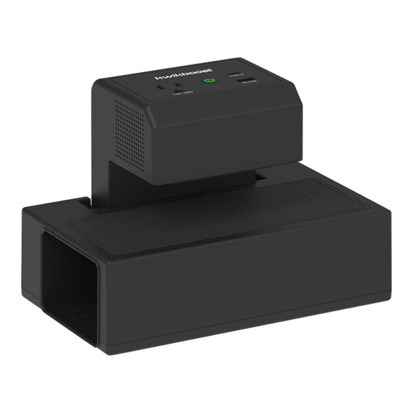 Luxor Clamp-On Desktop Charging Station - KwikBoost EdgePower for 3 devices with AC Outlets