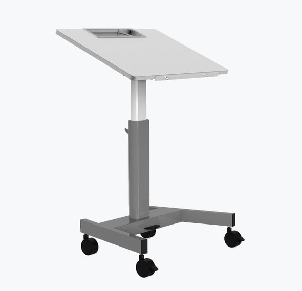 Luxor Mobile Height Adjustable Tilting Student Standing Desk With Cup and Pencil Holder, 27.5" W x 21.5" D x