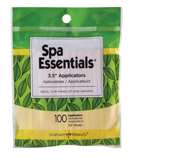 Graham Spa Essentials Applicators - 3.5 Inch Wood Applicators for Precise Spa and Salon Work