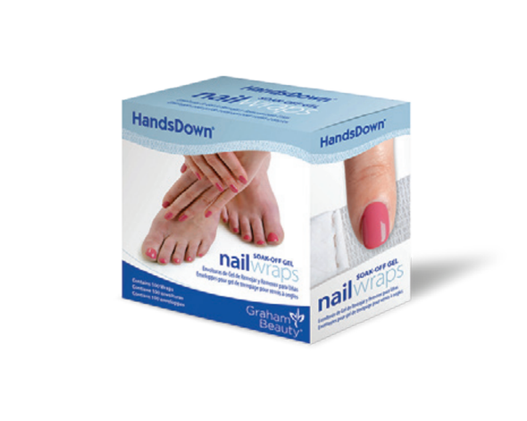 Graham HandsDown Soak-Off Gel Nail Wraps - Disposable Foil Gel Removal Wraps, 100 Count Boxes