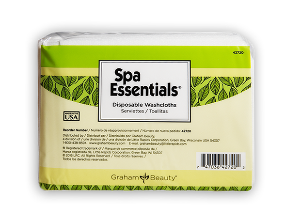 Graham Spa Essentials SoftCloth Washcloths - Disposable Spa Washcloths in Two Sizes, 40 per Pack