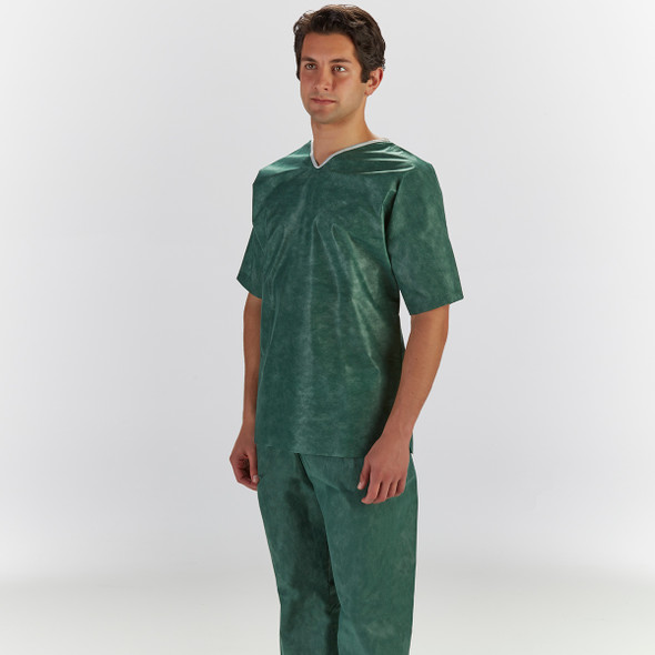 Graham Medical Disposable Scrubs - Nonwoven Shirts, Pants and Sets in Five Colors, Adult and Pediatric Sizes