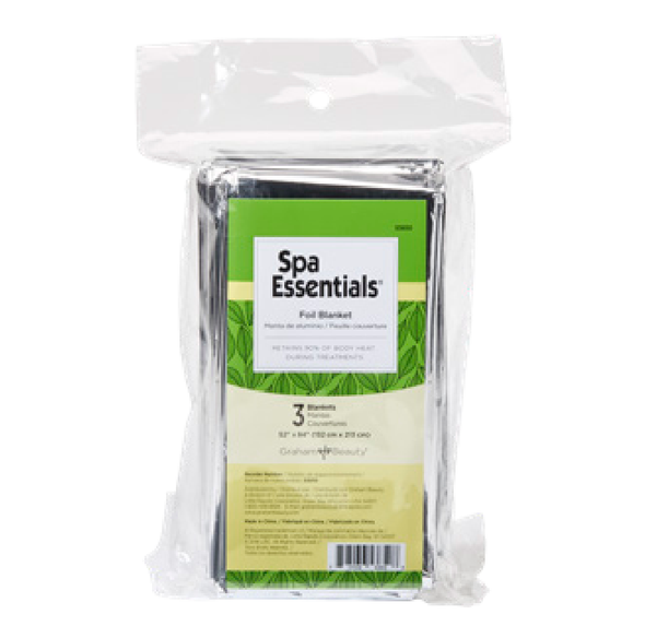 Graham Spa Essentials Foil Blankets - Mylar Disposable Blankets in Two Sizes for Spa and Salon Use