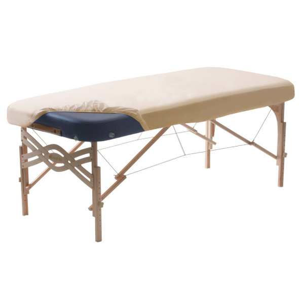 Earthlite DURA-LUXE Flannel Fitted Sheet - Natural Brushed Cotton Flannel Fitted Massage Table Sheet