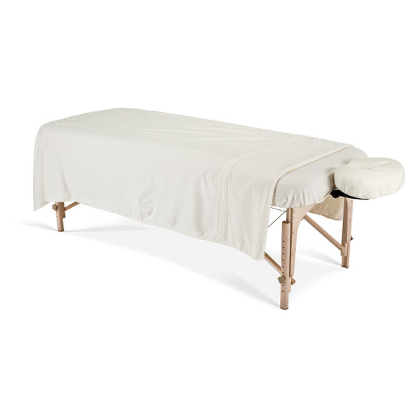 Earthlite ESSENTIALS Easy Care Cotton Flannel Sheet Set - Three-Piece Massage Table Sheet Set, Two Colors