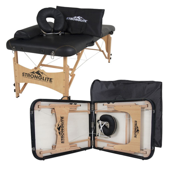 Stronglite Olympia Portable Massage Table Package by Earthlite - Beech Hardwood Table Package, Two Colors