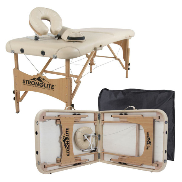 Stronglite Olympia Portable Massage Table Package by Earthlite - Beech Hardwood Table Package, Two Colors