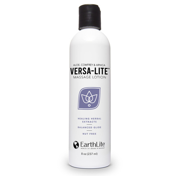 Earthlite Versa-Lite Unscented Massage Lotion - Light Non-Greasy Lotion in 8 Ounce and One Gallon Bottles