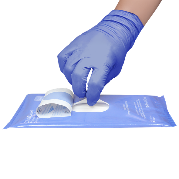 HR Healthcare CliniClean Post-Insertion Foley Catheter Care Wipes - Pre-Moistened Pericare Wipes