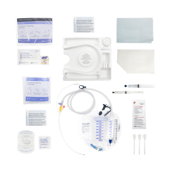 HR Healthcare TruAdvance Temperature-Sensing Foley Catheter Trays - Silicone Catheters with Urine Meters