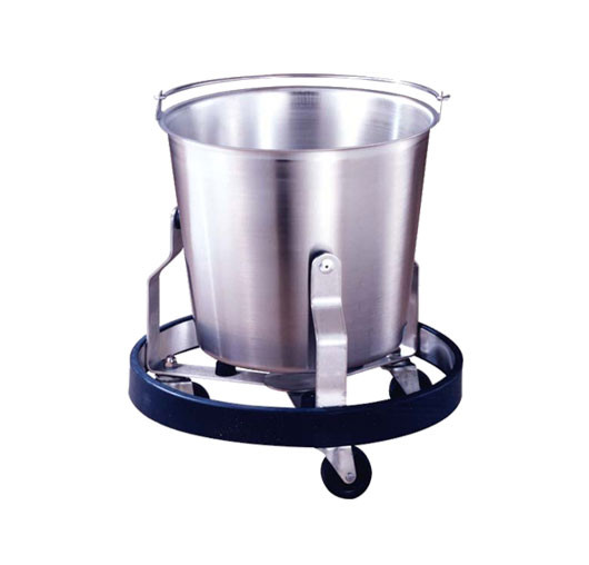 UMF Medical Kick Bucket Stand – Stainless Steel Non-Tip Frame with 13 Qt Pail, Casters & Rubber Bumper (14″H)