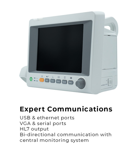 Edan iM50 Patient Monitor – EDAN SpO2. Open CO2 and IBP ports (DROP SHIP ONLY), Touch Screen Dual IBP Slots