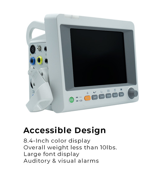 Edan iM50 Patient Monitor – EDAN SpO2. Open CO2 and IBP ports (DROP SHIP ONLY), Touch Screen Dual IBP Slots