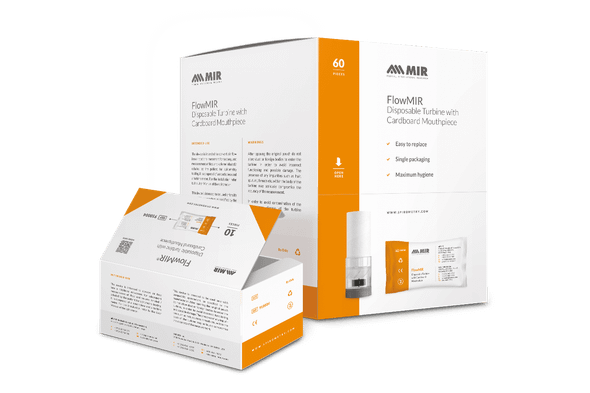 MIR FlowMIR Disposable Spirometry Turbines – No calibration required, Unaffected by environmental conditions