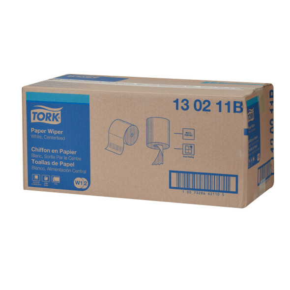 Tork Paper Wiper, Centerfeed - 2 Rolls per Case, 800 Sheets per Roll, Wipers combi roll system
