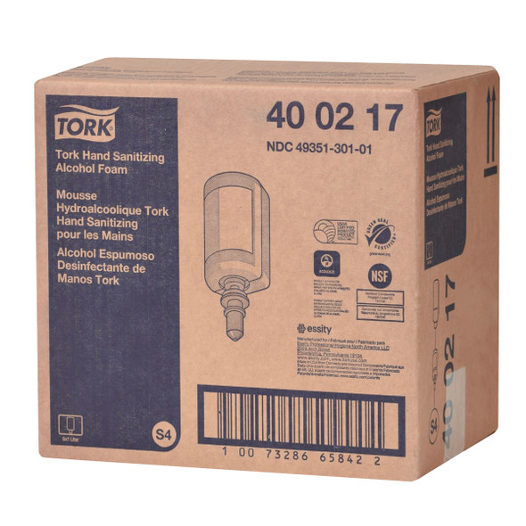 Tork Hand Sanitizing Alcohol Foam - 6 per Case, Soap and Sanitizer System, Premium Quality