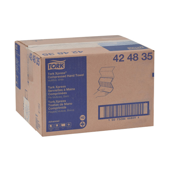 Tork Xpress Compressed Multifold Hand Towel White H2 - 16 Packs per Case, 250 Sheets per Pack