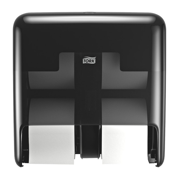Tork OptiServe 4-Roll Coreless Toilet Paper Dispenser Black T7/T5 - Universal Quality, Elevation Design