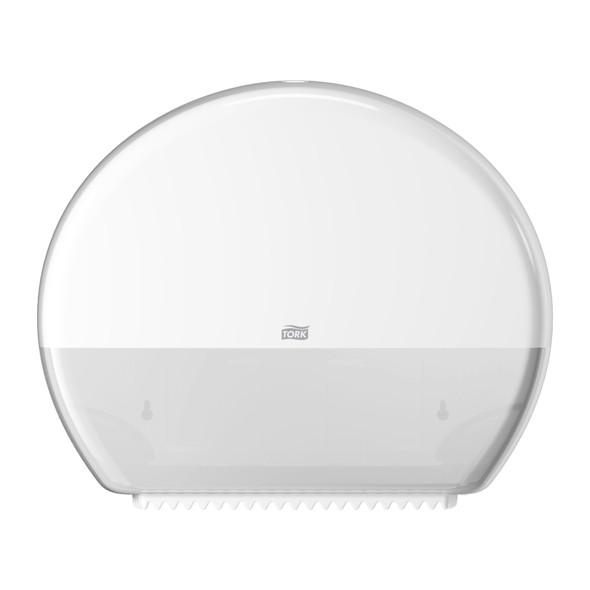 Tork Jumbo Toilet Paper Roll Dispenser White T1 - Universal Quality, Elevation Design, Plastic