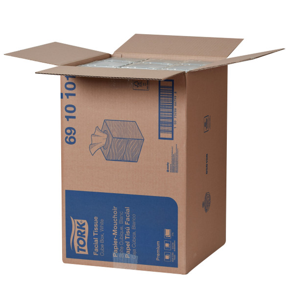 Tork Premium Facial Tissue Cube Box - 36 Boxes per Case, 86 Sheets per Box, Facial Tissue System