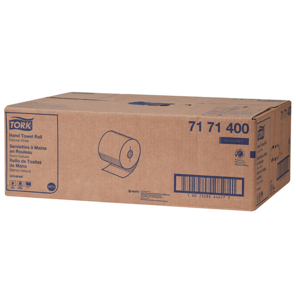 Tork Universal Hand Towel Roll - 6 Rolls per Case, Universal Quality, Nature brown, 1-Ply, Genuine Tork