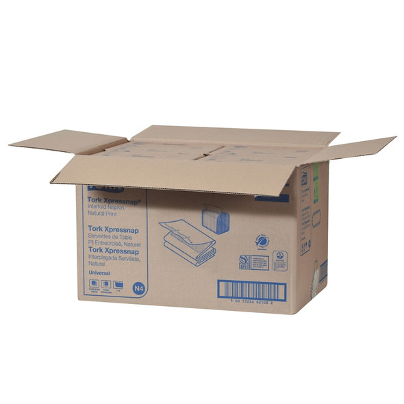 Tork Xpressnap Natural Environmental Print Dispenser Napkin N4 - 12 Packs per Case, Xpressnap napkin system