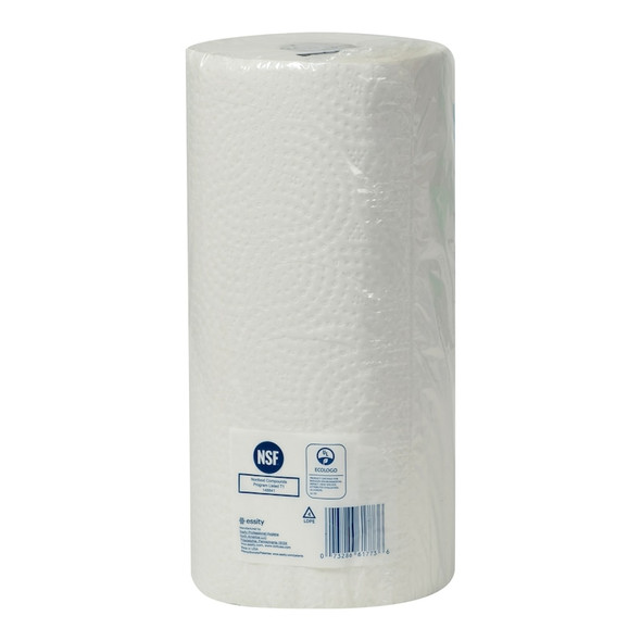 Tork Perforated Roll Towel - 12 Rolls per Case, 210 Sheets per Roll, Universal Quality, White