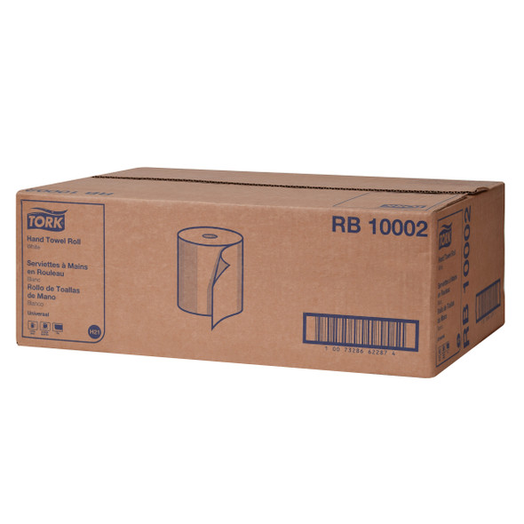Tork Universal Hand Towel Roll - 6 Rolls per Case, Standard Hardwound Towel, Universal Quality