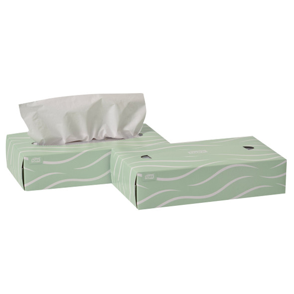 Tork Universal Facial Tissue Flat Box - 30 Boxes per Case, 100 Sheets per Box, Facial Tissue System