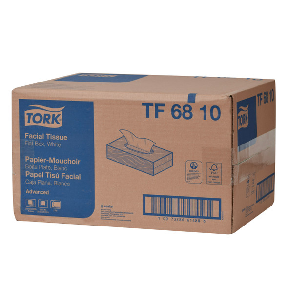 Tork Advanced Facial Tissue Flat Box - 30 Boxes per Case, 100 Sheets per Box, Facial Tissue System