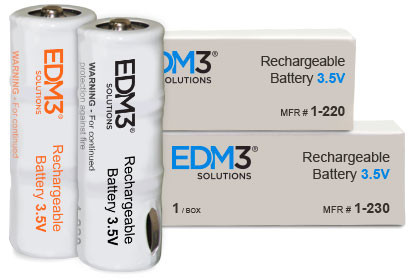 EDM3 Rechargeable Batteries for Welch Allyn Diagnostic Handles, Rechargeable NiCad 3.5V Cells