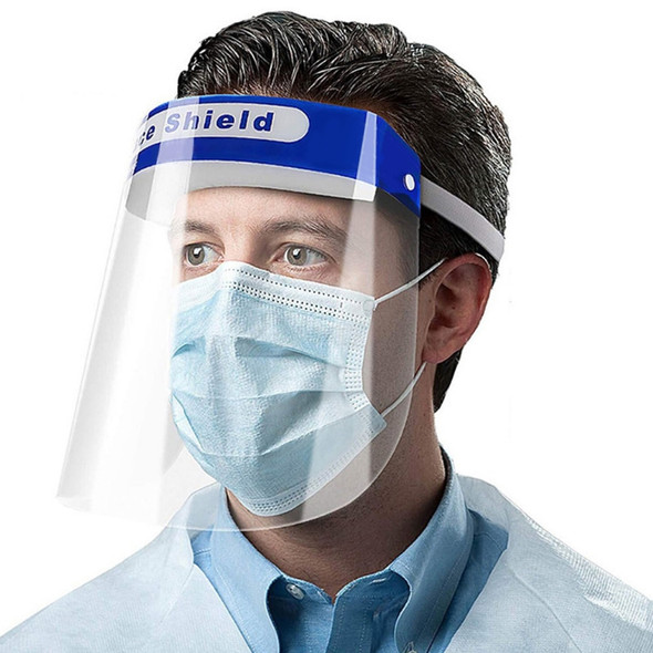 Busse Face Shield, Full Face, Elastic Strap with Notched Foam, 7.5 in Shield Length, 10 per Case