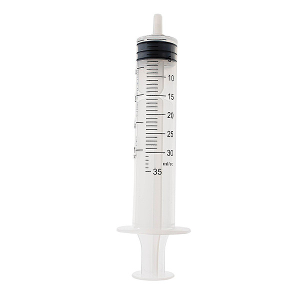 Exel 30 to 35 mL Syringes Only – Luer Lock and Luer Slip with Cap, Sterile and Bulk, Case Lots