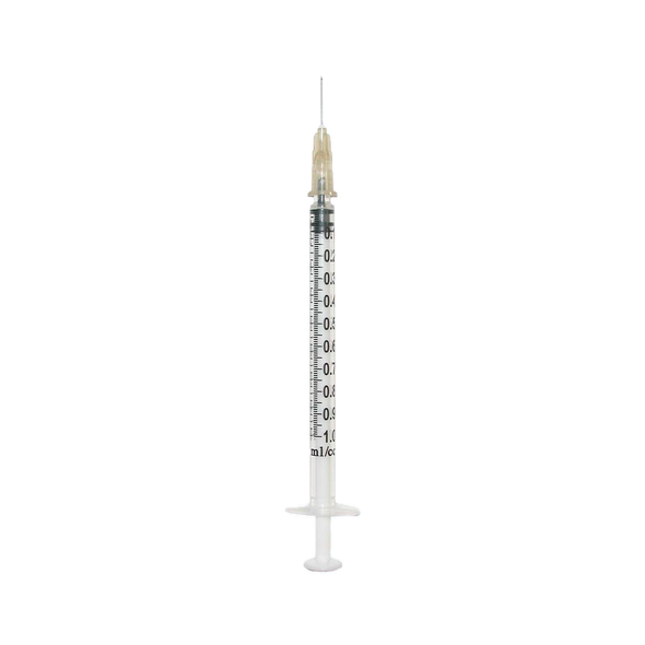 Exel Tuberculin Syringes with Detachable Needle – 1 mL Luer Slip, Low Dead Space, 25G to 27G, Case