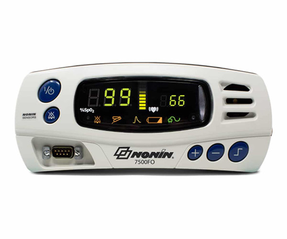 Nonin Model 7500FO Fiber Optic Tabletop Pulse Oximeter for MRI Suites with 70 Hour Memory and Alarms