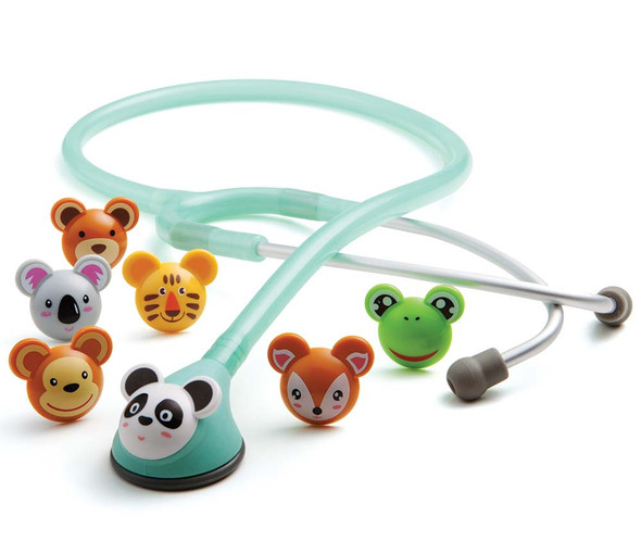 ADC Adimals 618 Pediatric Stethoscope with Interchangeable Animal Face Chestpiece, AFD Technology