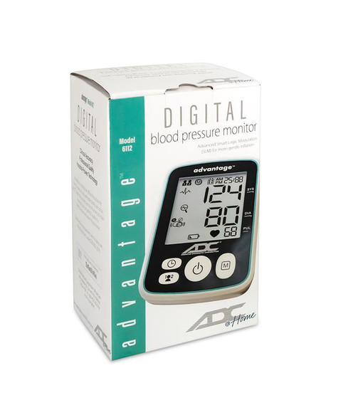 ADC Advantage 6112 Upper Arm Blood Pressure Monitor with Smart Logic Modulation and Automatic Fit Check