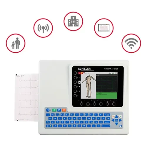 Schiller CARDIOVIT AT-102 G2 Resting ECG Machine with Interpretation, 8 Inch Touch Display and Thermal Printer