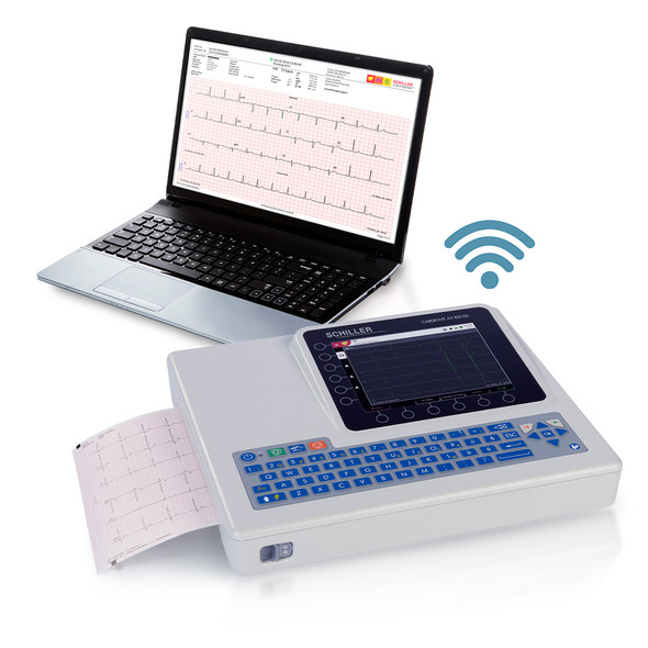 Schiller CARDIOVIT AT-102 G2 Resting ECG Machine with Interpretation, 8 Inch Touch Display and Thermal Printer