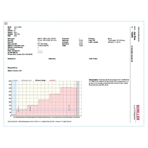 Schiller CARDIOVIT CS-200 Excellence Stress Test System with 24 Inch Display, Exercise ECG and Thermal Printer