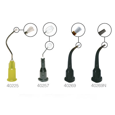 Gingi-Pak Pre-Bent Delivery Tips with Brush Options, Curved and Micro Brush Styles, 100 per Pack