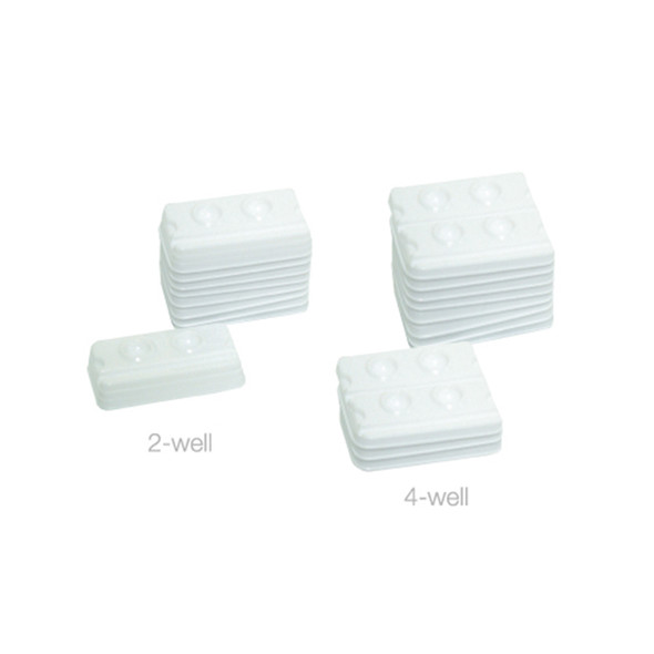 Gingi-Pak Disposable Mixing Wells, 2-Well and 4-Well Formats for Dental Materials, 200 Wells per Pack