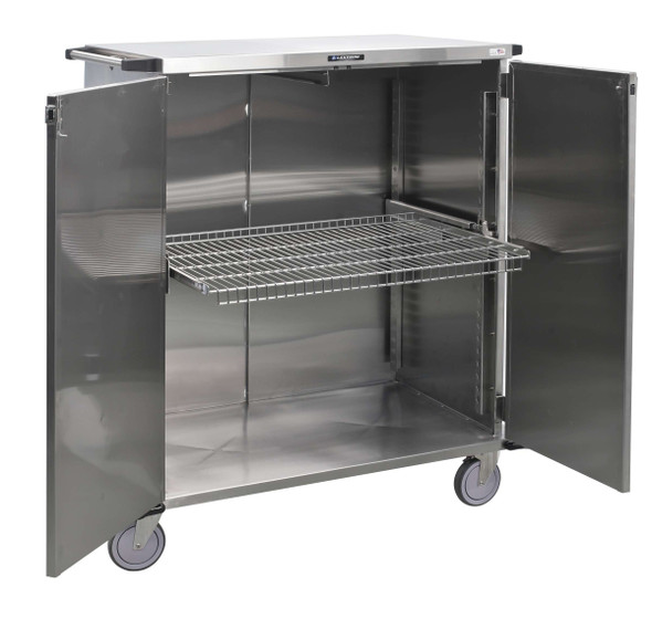 Lakeside Closed Case Cart with Two Doors, 36 in Shelf Width and Push Handles, 48 x 29 x 54 in Overall